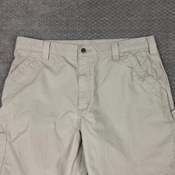 Carhartt Carpenter Pants Men's 38 x 30 Original Dungaree Fit Work Wear B151 TAN - Picture 2 of 11